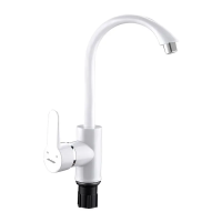 Смеситель для кухни Plamix Leon-011 White (с подводкой)