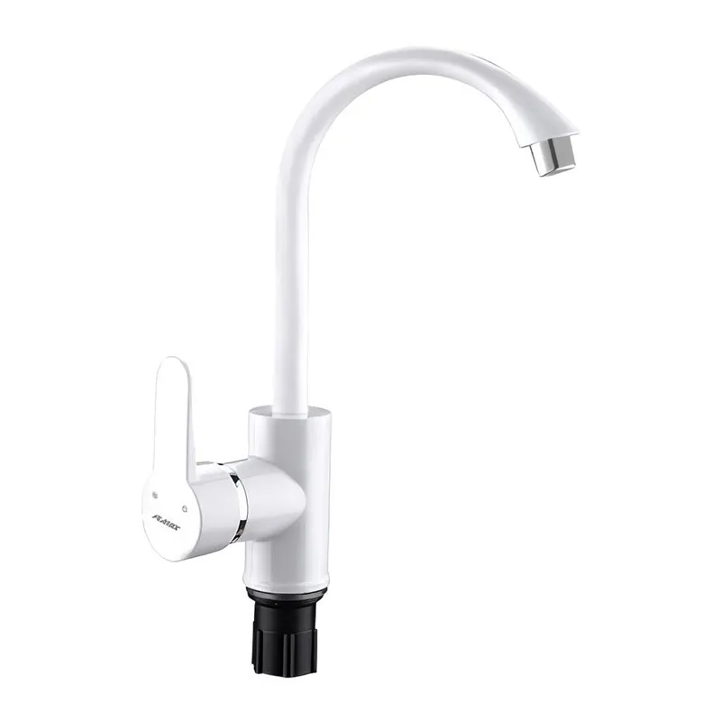 Смеситель для кухни Plamix Leon-011 White (с подводкой)