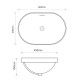 Раковина врезная на столешницу Mixxus Premium ELLIPSE-1601 600х400х190mm с переливом