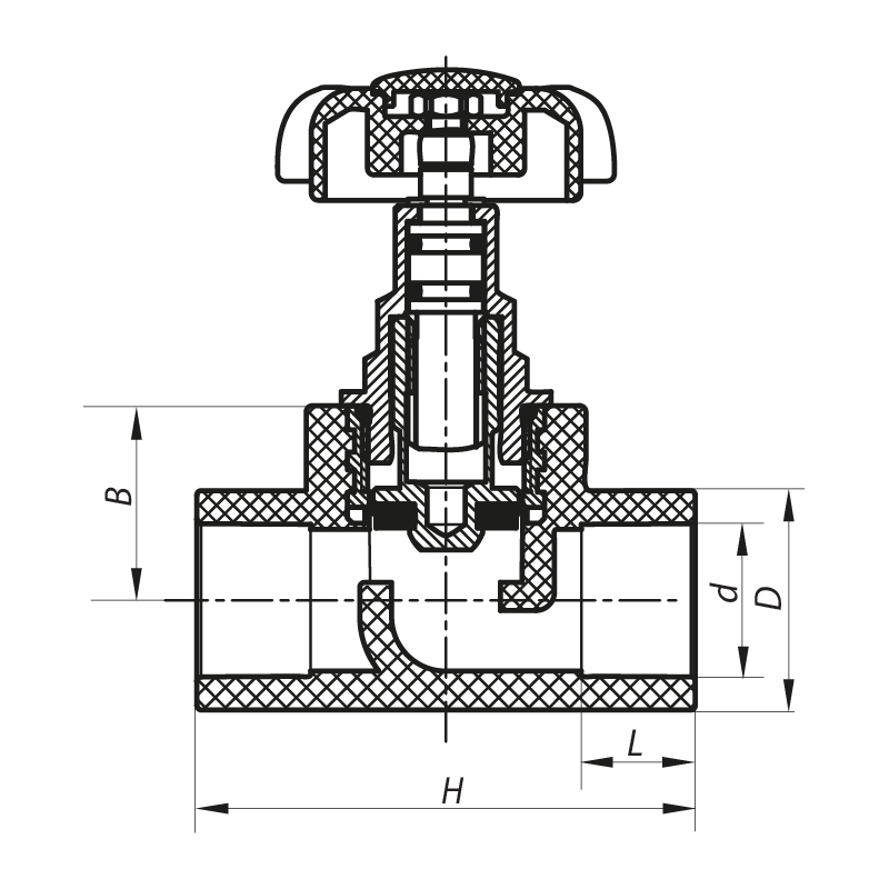 Кран вентильный 32 Koer PPR K0185.PRO
