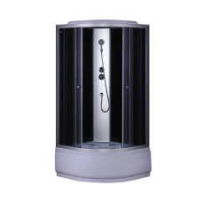 Душова кабіна без гідромасажу Mixxus STRONG SB01-90x90x215-GR SATIN з високим піддоном