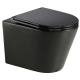 Унитаз подвесной Mixxus Premium Bevel-0301-R Black 515x355x365mm, система смыва RIMLESS