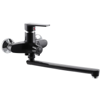 Смеситель для ванны Plamix Oscar-006 Euro Черный (без шланга и лейки)