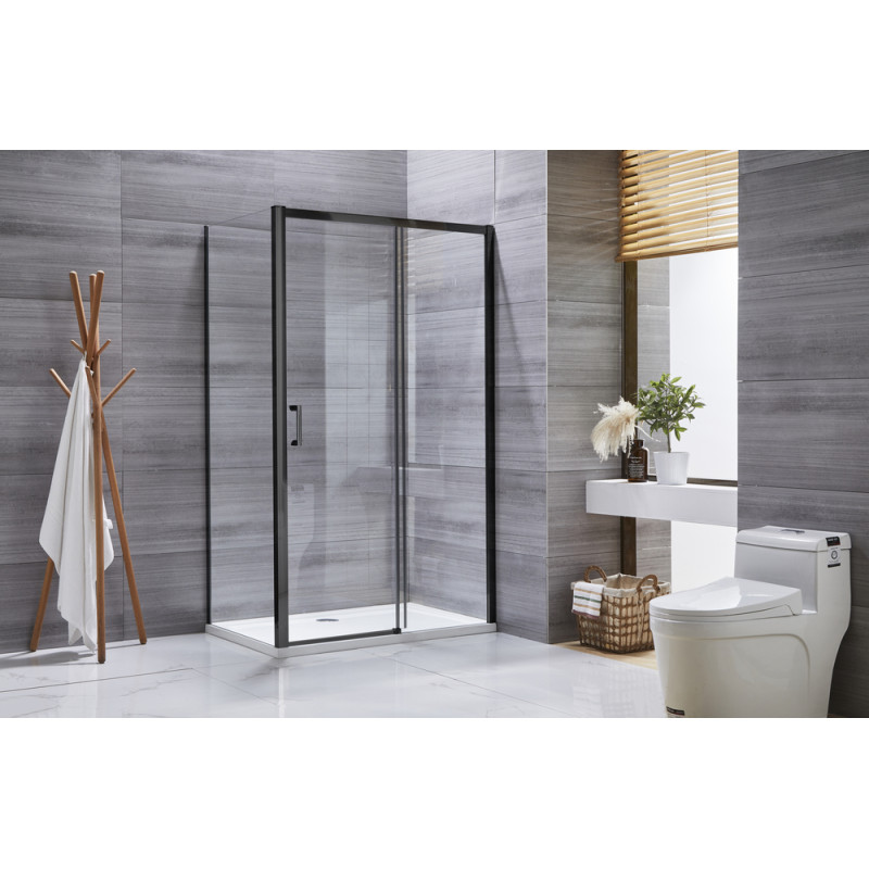 Душова кабіна без піддона Mixxus Premium DIVERSE SC03-120x80x195-TR Black прозоре скло 6мм (M