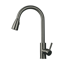 Смеситель для кухни Mixxus SUS-014-B Graphite с выдвижной лейкой из нерж.стали