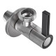 Кран для подключения сантехприборов Zerix VAL-12-1/2x3/4 из нерж.стали SUS304