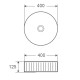 Умывальник накладной керамический Mixxus Premium Wave-0101 400x400x125mm