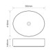 Раковина накладная MIXXUS PREMIUM ELLIPSE-0104 MARBLE 550х415х140mm