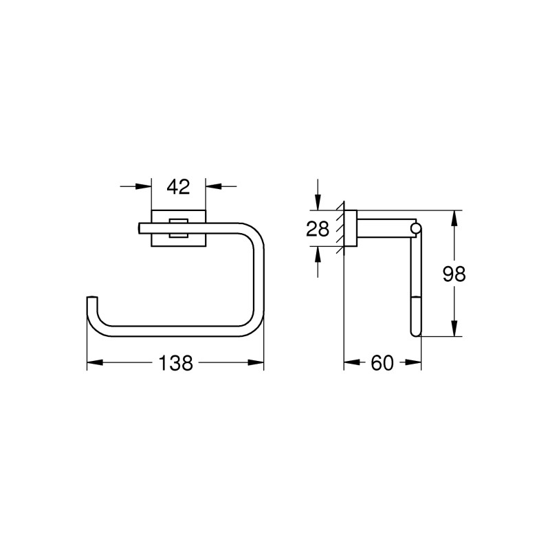 Держатель для туалетной бумаги Grohe Essentials Cube New