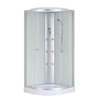 Бокс душевой с гидромассажем Mixxus STRONG SBH02-90x90x215-FB SATIN низкий поддон