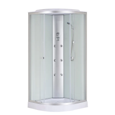 Душова кабіна з гідромасажем Mixxus STRONG SBH02-90x90x215-FB SATIN низький піддон