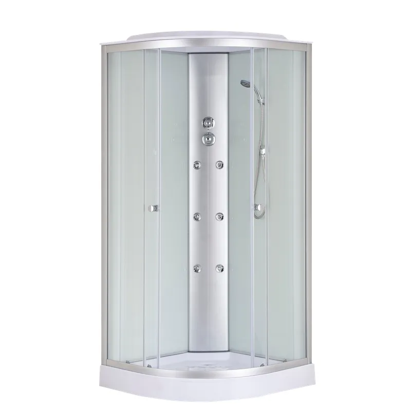 Бокс душевой с гидромассажем Mixxus STRONG SBH02-90x90x215-FB SATIN низкий поддон