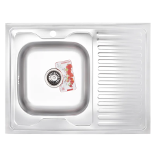 Кухонна мийка накладна ZerixZ8060L-06-160E (Satin)