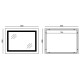 Зеркало Mixxus WARM MR02-80x60-CASE с LED Touch, Anti-fog, димером, рег. яркости, часами