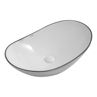 Раковина накладная Mixxus Premium WAVE-0105 EDGE BLACK 620х360х160mm