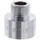 Переходник (коннектор) 3/8"х1/2" (хром) Koer KF.A0406.CHR