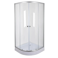 Душевая кабина без поддона Mixxus PLAIN SC01-90x90x185-TR CHROME прозрачное стекло 4мм