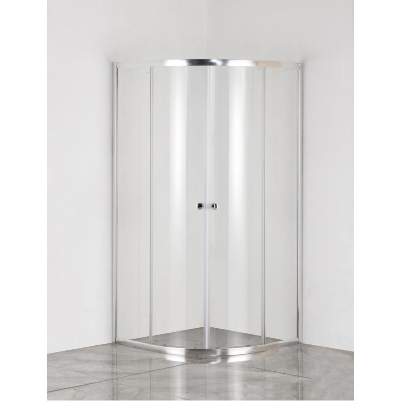 Душевая кабина без поддона Mixxus PLAIN SC01-90x90x185-TR CHROME прозрачное стекло 4мм