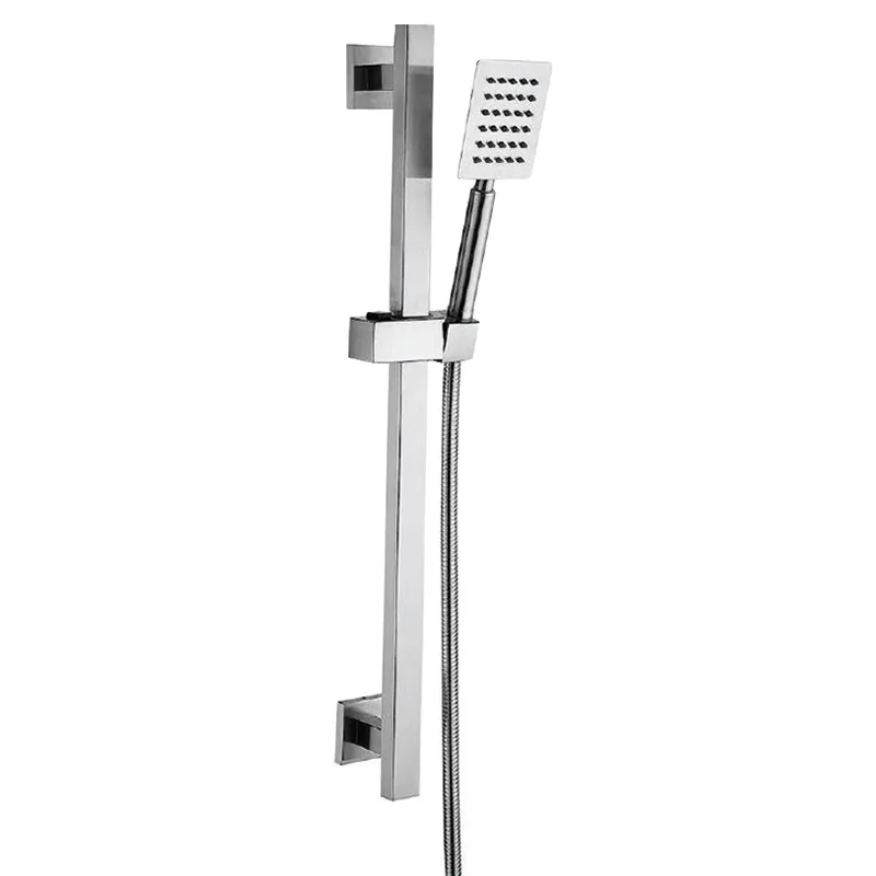 Стойка для душа Zerix SET BAR-SUS-002 с душевым шлангом и лейкой (нерж. сталь)