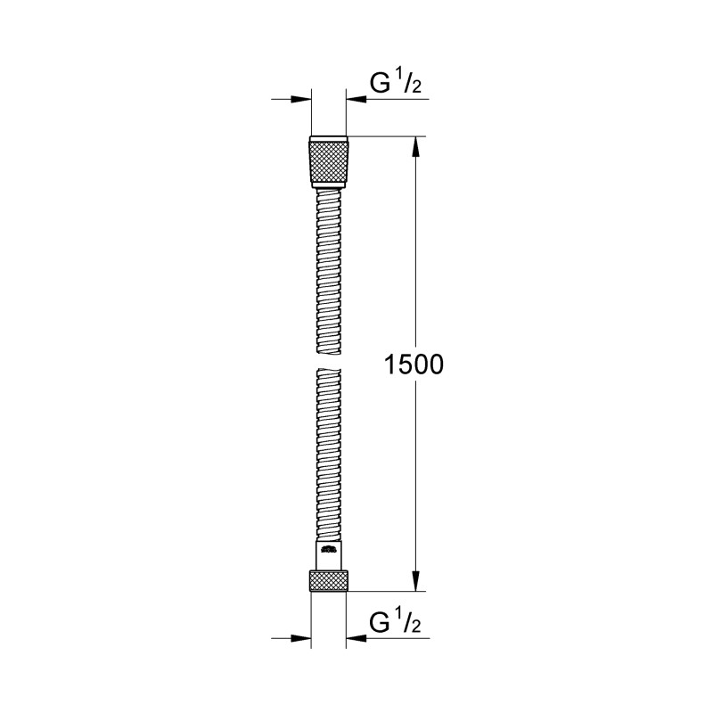 Душевой шланг 1500 Grohe Relexaflex Metal