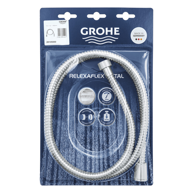 Душевой шланг 1500 Grohe Relexaflex Metal