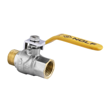 Кран шаровой Nolf NF.622 - 1/2" FM ГШВ YELLOW, ручка "рычаг" желтая