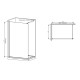 Душова перегородка Mixxus Premium FLAT SP02-100x200-TR Black Walk-In прозоре скло 8мм (MI6856)