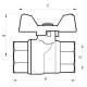 Кран шаровый 1/2" ГГБ (NF.711) Nolf