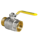 Кран шаровой KOER KR.515.PR.GAS - 2" FM ГШВ YELLOW, ручка "рычаг" желтая