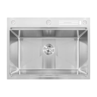 Мойка Mixxus MH7050-SK NANO-SILVER (3.0/0.8) с н.ст. со ступенькой для суш.,с подст.под ножи(нерж.)