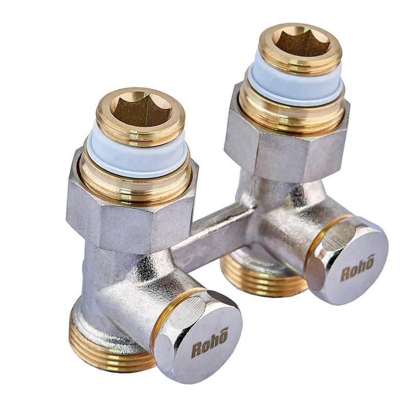 Кран запорный для радиатора Н-образный Roho R5350-075 - 3/4" прямой