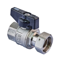 Кран шаровый Roho R115-075B -3/4"х3/4" прямой Н/Г, ручка "бабочка" черная