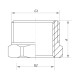 Футорка 3/8"х1/2" (хром) Koer KF.F0406.chr
