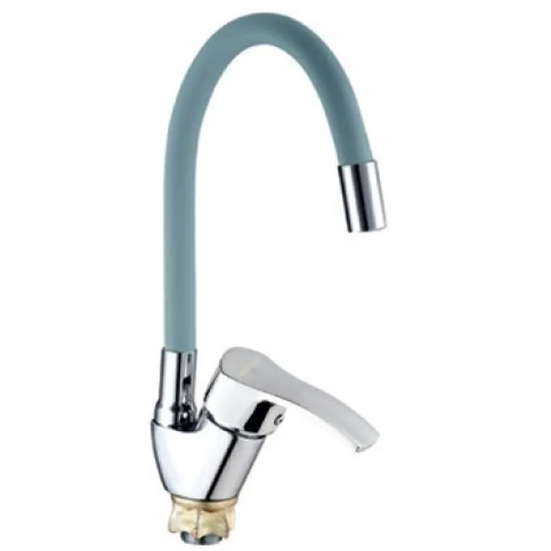 Смеситель для кухни Mixxus YUB4-279 Reflector Gray с серым силиконовым изливом