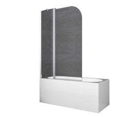 Шторки скляні на ванну Koer SR BS03-95x140-TR-01 прозоре скло 6мм, хром
