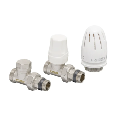 Комплект для підключення радіатора Koer SET-15 - 1/2"x3/4" (прямий) з термоголовкою НН