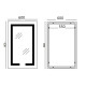 Зеркало Mixxus HARD MR06-60x80 с LED Touch, Anti-fog, димером, регулировкой яркости, часами (MI6929