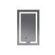 Зеркало Mixxus HARD MR06-60x80 с LED Touch, Anti-fog, димером, регулировкой яркости, часами (MI6929