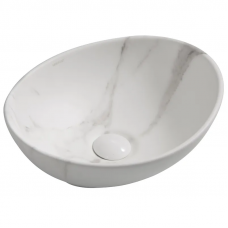 Раковина накладна MIXXUS PREMIUM ELLIPSE-0108 MARBLE 400х330х145мм