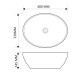 Раковина накладная MIXXUS PREMIUM ELLIPSE-0108 MARBLE 400х330х145mm