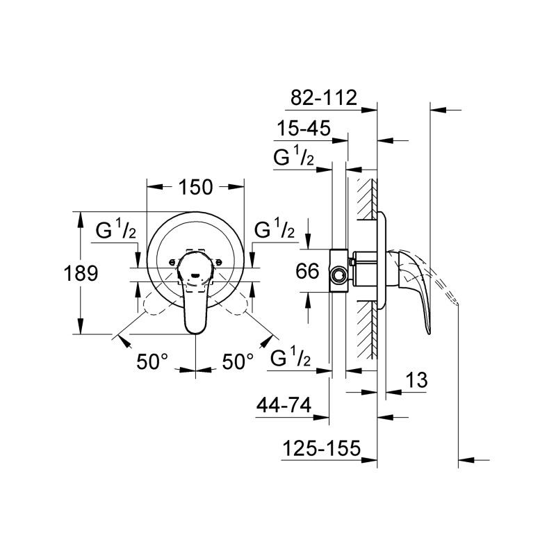 Смеситель для душа Grohe Euroeco New
