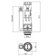 Комплект арматуры Koer KT-0303-1/2" спускная и наполнительная с боковым подключением, 1/2"