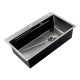 Мойка Zerix ZH8045-SET-05 NANO-BLACK (3.0/0.8) с нерж. стали, комплект (графит)