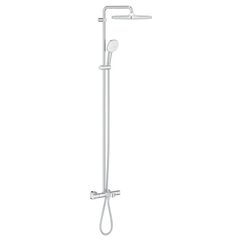 Душевая система настенного монтажа с термостатом для ванны Grohe Tempesta System 250 Cube (26691001