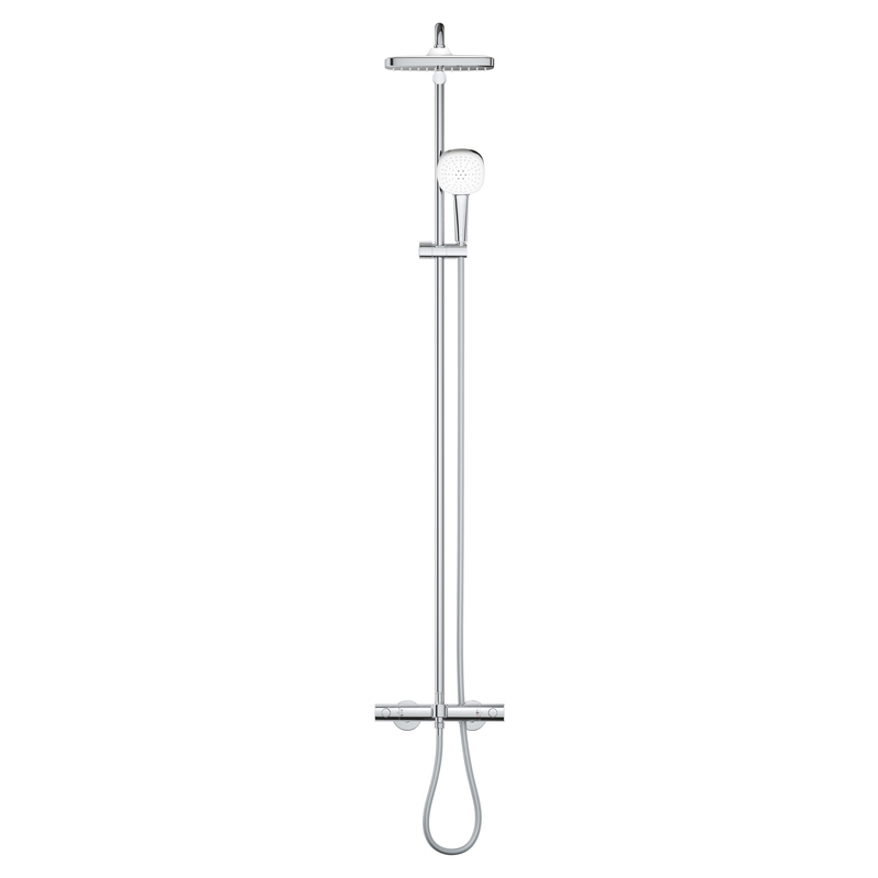 Душевая система настенного монтажа с термостатом для ванны Grohe Tempesta System 250 Cube (26691001