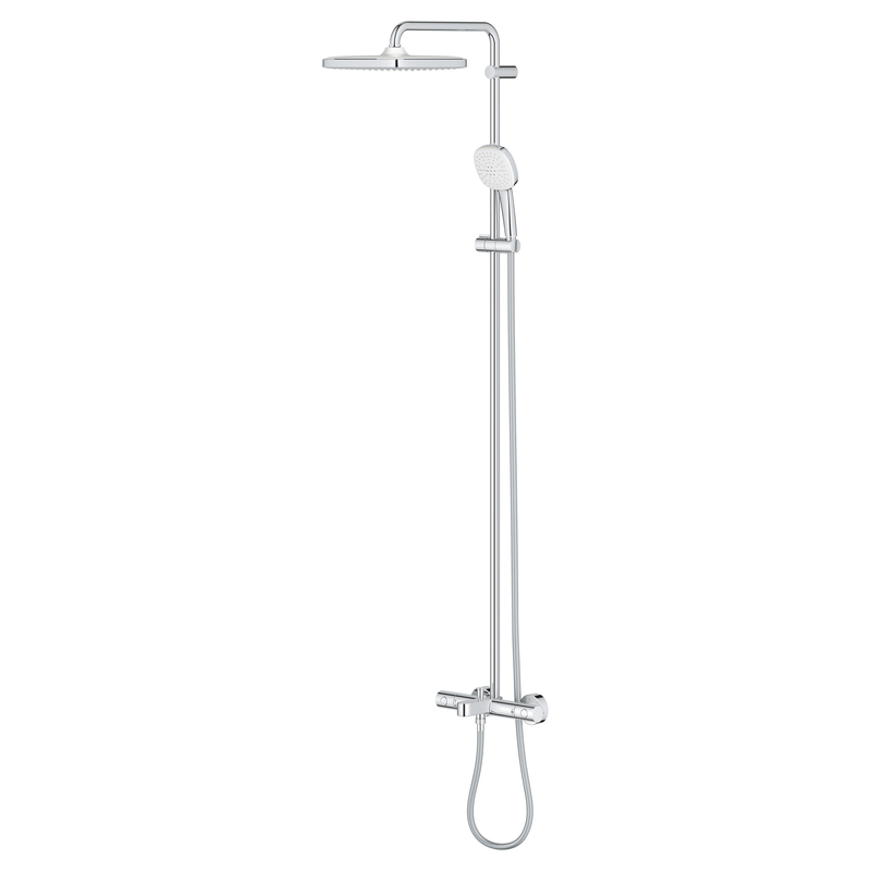 Душевая система настенного монтажа с термостатом для ванны Grohe Tempesta System 250 Cube (26691001