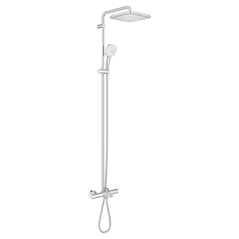 Душевая система настенного монтажа с термостатом для ванны Grohe Tempesta System 250 Cube (26691001