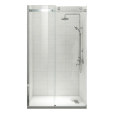 Двері в нішу Koer SR SD01-120x200-TR-01 прозоре скло Easy Clean 8мм, хром