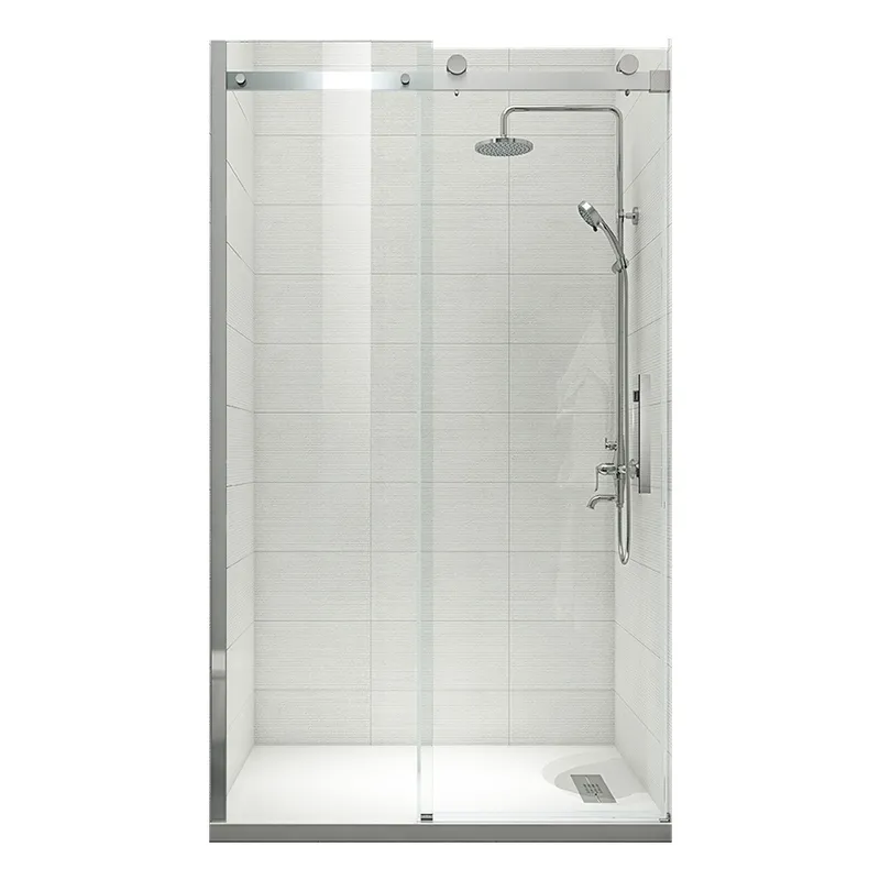Двері в нішу Koer SR SD01-120x200-TR-01 прозоре скло Easy Clean 8мм, хром