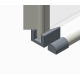 Двері в нішу Koer SR SD01-120x200-TR-01 прозоре скло Easy Clean 8мм, хром